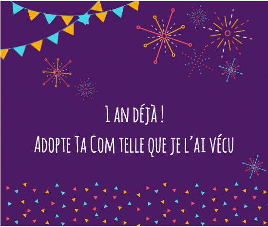 1 an déjà : Adopte Ta Com telle que je l'ai vécu